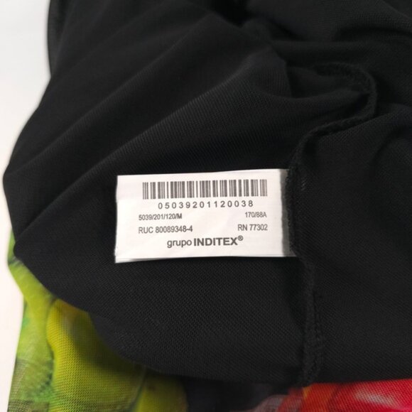 NWT ZARA Ruched Mesh‎ Fruit Stand Strappy Maxi Dress 5039/201 MEDIUM - Picture 16 of 16